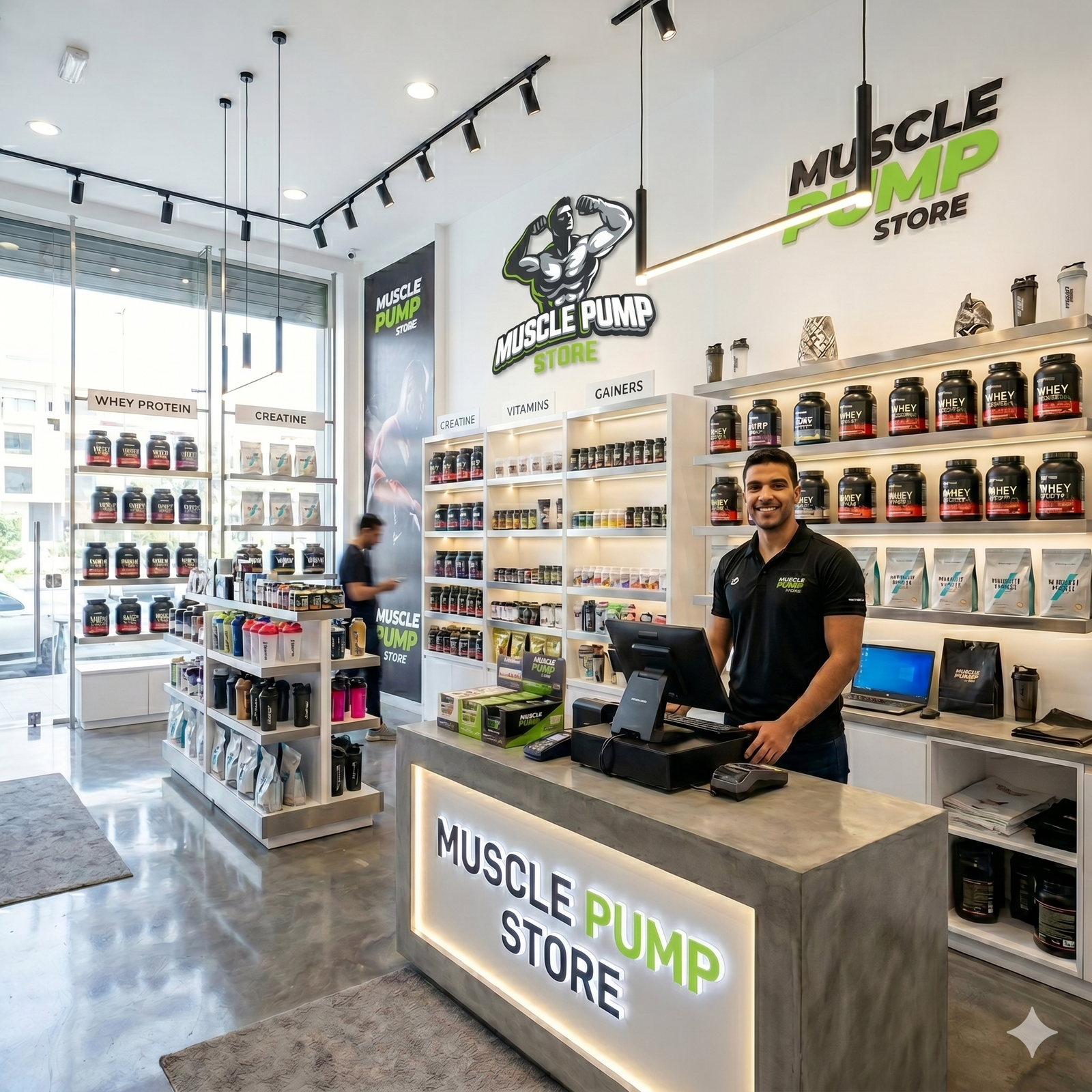 Supps Mine: The best supplement store in Egypt modern showroom and friendly staff